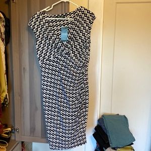 Ralph Lauren black and white patterned dress, size 12